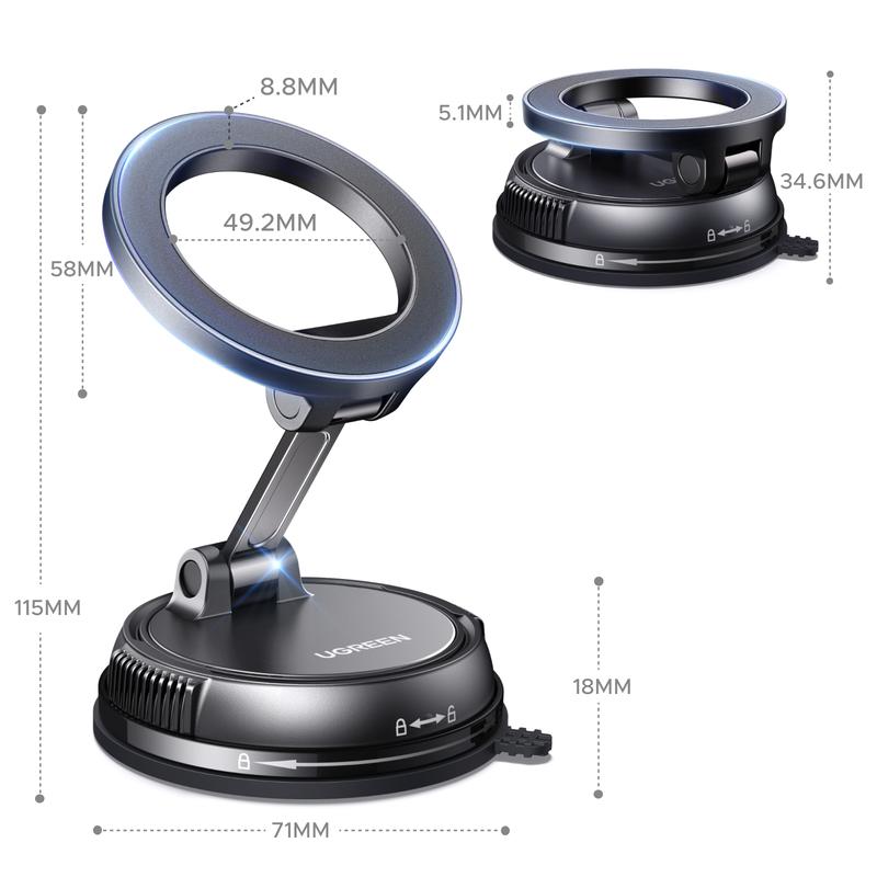 ClearMount 360° Magnetic Suction Phone Holder